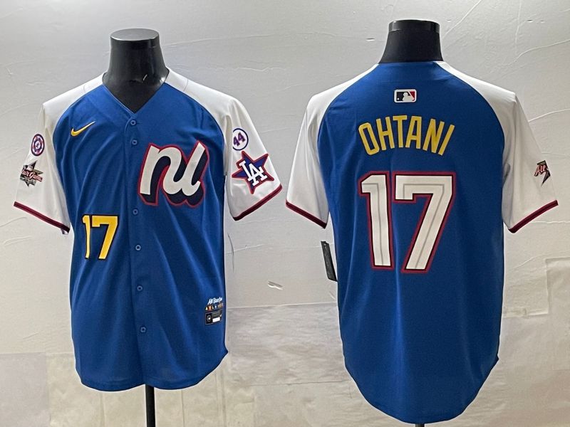 Men 2025 Los Angeles Dodgers #17 Ohtani Blue All star Nike MLB Jersey style 008